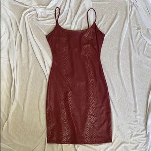 Snake Texture Mini Dress